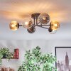 Chehalis lampa sufitowa, kula świetlna 51 cm bursztynowy, przezroczysty, przydymiony, 6-punktowe