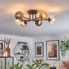 Chehalis lampa sufitowa, kula świetlna 51 cm bursztynowy, przezroczysty, przydymiony, 6-punktowe