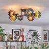 Chehalis lampa sufitowa, kula świetlna 60 cm niebeieski, zielony, miedziany, 6-punktowe