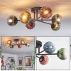 Chehalis Lampa sufitowa, Kula świetlna 51 cm Niebeieski, Zielony, Przezroczysty, W kolorze miedzi, 6-punktowe