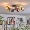Chehalis Lampa sufitowa, Kula świetlna 51 cm Niebeieski, Zielony, Przezroczysty, W kolorze miedzi, 6-punktowe