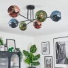 Koyoto lampa sufitowa, kula świetlna 78 cm niebeieski, zielony, miedziany, 6-punktowe