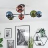 Koyoto lampa sufitowa, kula świetlna 78 cm niebeieski, zielony, miedziany, 6-punktowe