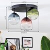 Chehalis Lampa sufitowa, Kula świetlna 30.5 cm Niebeieski, Zielony, Przezroczysty, W kolorze miedzi, 3-punktowe