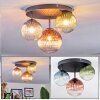 Chehalis Lampa sufitowa, Kula świetlna 30.5 cm Niebeieski, Zielony, Przezroczysty, W kolorze miedzi, 3-punktowe