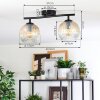 Ripoll lampa sufitowa, kula świetlna bursztynowy, przezroczysty, 2-punktowe