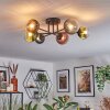 Chehalis lampa sufitowa, kula świetlna 55 cm niebeieski, zielony, przezroczysty, miedziany, 6-punktowe