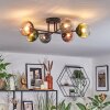 Chehalis lampa sufitowa, kula świetlna 55 cm niebeieski, zielony, przezroczysty, miedziany, 6-punktowe