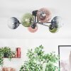 Chehalis lampa sufitowa, kula świetlna 55 cm niebeieski, zielony, przezroczysty, miedziany, 6-punktowe