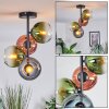 Koyoto lampa sufitowa, kula świetlna 31 cm niebeieski, złoty, przezroczysty, miedziany, 4-punktowe