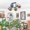 Gastor lampa sufitowa, kula świetlna niebeieski, chrom, zielony, miedziany, przydymiony, 6-punktowe