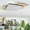 Barullu Lampa sufitowa, Panel LED Wygląd drewna, Czarny, Biały, 1-punktowy