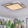 Barullu Lampa sufitowa, Panel LED Wygląd drewna, Czarny, Biały, 1-punktowy