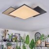 Barullu Lampa sufitowa, Panel LED Wygląd drewna, Czarny, Biały, 1-punktowy