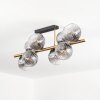 Koyoto lampa sufitowa, kula świetlna złoty, czarny, 8-punktowe