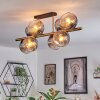 Koyoto lampa sufitowa, kula świetlna złoty, czarny, 8-punktowe