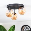Chehalis lampa sufitowa, kula świetlna 30.5 cm bursztynowy, 3-punktowe