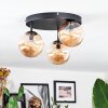 Chehalis lampa sufitowa, kula świetlna 30.5 cm bursztynowy, 3-punktowe