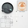 Chehalis lampa sufitowa, kula świetlna 30.5 cm bursztynowy, 3-punktowe