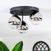 Chehalis Lampa sufitowa, Kula świetlna 30.5 cm Chrom, Przezroczysty, Przydymiony, 3-punktowe