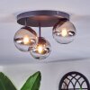 Chehalis Lampa sufitowa, Kula świetlna 30.5 cm Chrom, Przezroczysty, Przydymiony, 3-punktowe