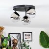 Chehalis Lampa sufitowa, Kula świetlna 30.5 cm Chrom, Przezroczysty, Przydymiony, 3-punktowe