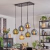 Ripoll Lampa wisząca, Kula świetlna, Lampa wisząca W kolorze bursztynu, Niebeieski, Chrom, Zielony, Przydymiony, 6-punktowe