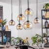 Koyoto lampa wisząca, kula świetlna, lampa wisząca bursztynowy, przezroczysty, 6-punktowe
