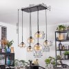 Koyoto lampa wisząca, kula świetlna, lampa wisząca bursztynowy, przezroczysty, 6-punktowe