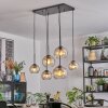 Koyoto lampa wisząca, kula świetlna, lampa wisząca bursztynowy, przezroczysty, 6-punktowe