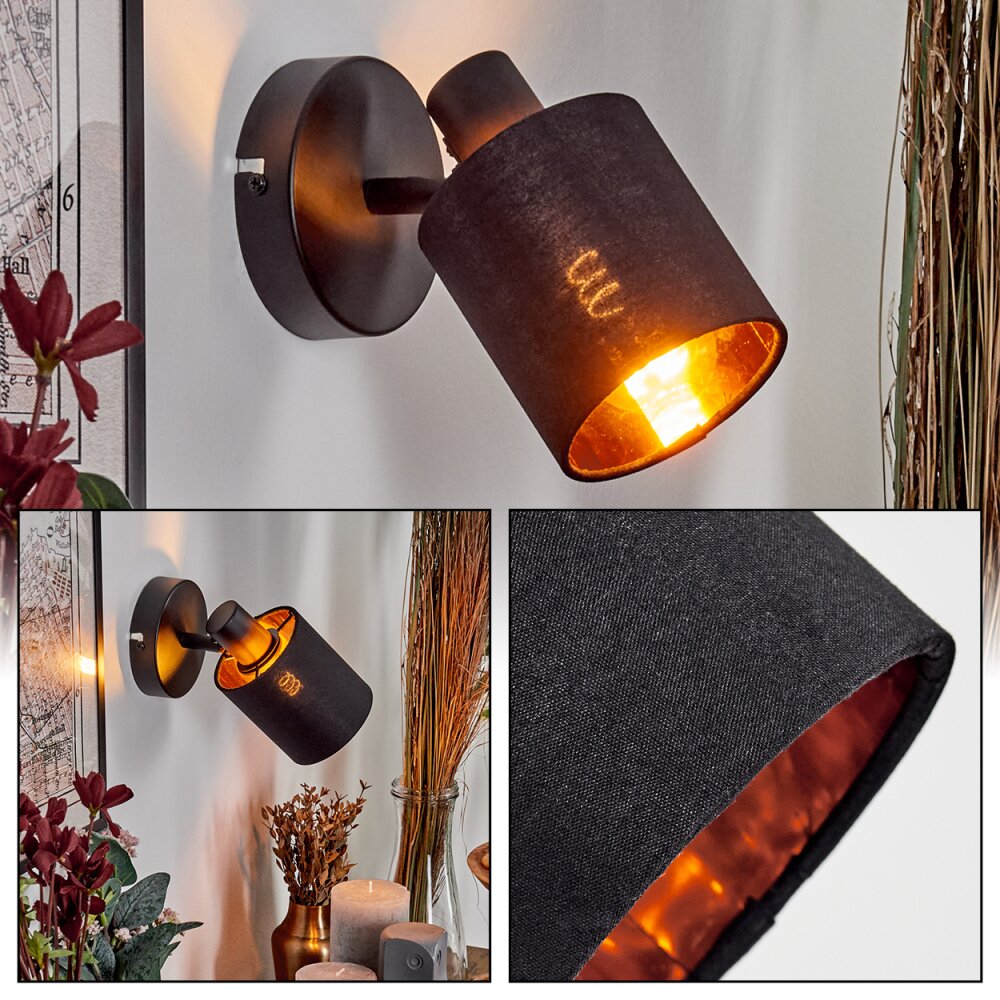 Fallhagen Lampa ścienna, Spot ścienny Czarny, 1-punktowy main product photo