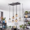 Ripoll lampa wisząca, kula świetlna, lampa wisząca bursztynowy, przezroczysty, 6-punktowe