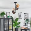 Koyoto lampa sufitowa, kula świetlna 31 cm bursztynowy, chrom, przydymiony, 4-punktowe