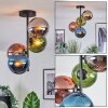 Gastor Lampa sufitowa, Kula świetlna 32 cm Niebeieski, Chrom, Zielony, W kolorze miedzi, Przydymiony, 4-punktowe
