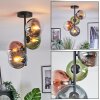 Gastor lampa sufitowa, kula świetlna 32 cm niebeieski, chrom, zielony, przezroczysty, miedziany, przydymiony, 4-punktowe