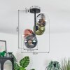 Gastor Lampa sufitowa, Kula świetlna 32 cm Niebeieski, Chrom, Zielony, Przezroczysty, W kolorze miedzi, Przydymiony, 4-punktowe