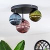 Chehalis lampa sufitowa, kula świetlna 30 cm niebeieski, zielony, miedziany, 3-punktowe