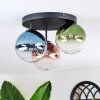 Chehalis Lampa sufitowa, Kula świetlna 33.5 cm Niebeieski, Zielony, Przezroczysty, W kolorze miedzi, 3-punktowe