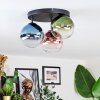 Chehalis Lampa sufitowa, Kula świetlna 33.5 cm Niebeieski, Zielony, Przezroczysty, W kolorze miedzi, 3-punktowe
