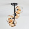 Koyoto lampa sufitowa, kula świetlna 31 cm bursztynowy, przezroczysty, 4-punktowe