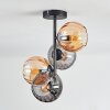 Koyoto lampa sufitowa, kula świetlna 31 cm bursztynowy, przydymiony, 4-punktowe