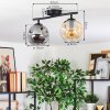 Ripoll Lampa sufitowa, Kula świetlna W kolorze bursztynu, Przydymiony, 2-punktowe