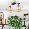 Ripoll Lampa sufitowa, Kula świetlna W kolorze bursztynu, 2-punktowe