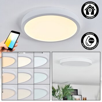 Finsrud Lampa sufitowa, Panel LED Biały, 1-punktowy