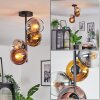 Koyoto lampa sufitowa, kula świetlna 31 cm złoty, przezroczysty, miedziany, przydymiony, 4-punktowe
