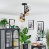Koyoto lampa sufitowa, kula świetlna 31 cm bursztynowy, przezroczysty, przydymiony, 4-punktowe