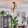 Koyoto lampa sufitowa, kula świetlna 31 cm bursztynowy, przezroczysty, przydymiony, 4-punktowe