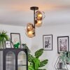 Koyoto lampa sufitowa, kula świetlna 31 cm bursztynowy, przezroczysty, przydymiony, 4-punktowe