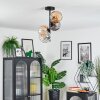 Koyoto lampa sufitowa, kula świetlna 31 cm bursztynowy, przezroczysty, przydymiony, 4-punktowe