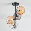 Koyoto lampa sufitowa, kula świetlna 31 cm bursztynowy, przezroczysty, przydymiony, 4-punktowe